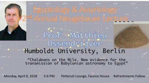 Poster of Second Annual Neugebauer Lecture